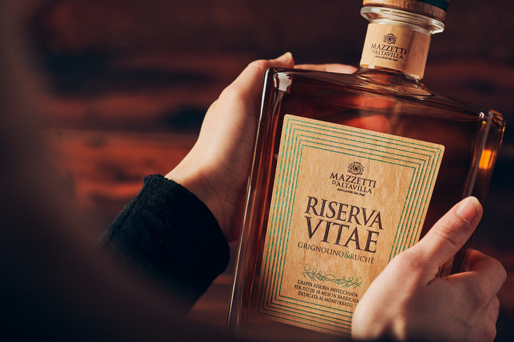Riserva "VITAE" - Grappa di Grignolino e Ruché - Confezione Legno